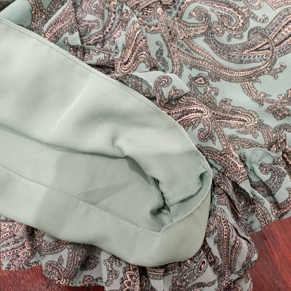 Portmans green paisley playsuit | size 8 - Picture 5 of 6